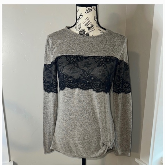 Maurices Sweaters - Maurice's Black and Grey Long Sleeve Knit Sweater